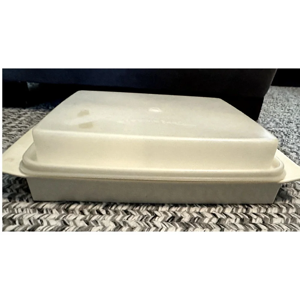 Tupperware Vtg Deviled Egg Keeper Carrier Tray Cream with Trays & Lid 723-3